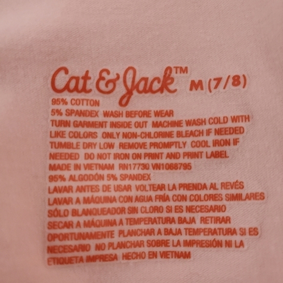 Cat and Jack Girls Medium (7/8) Pink Sweatpants With Glitter Detail - Picture 3 of 4